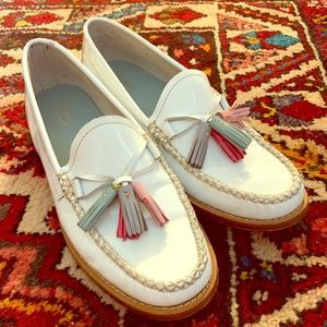 Weejuns White Patent Leather Loafers 8